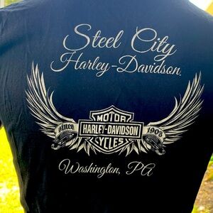 Steel City Harley-Davidson skull t-shirt SMALL